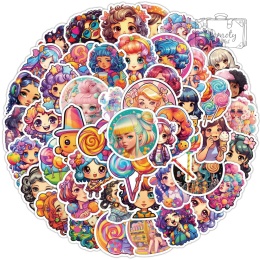 Zestaw Naklejek Wlepki StickerBomb Anime Style Girls Manga Girl Mix N450