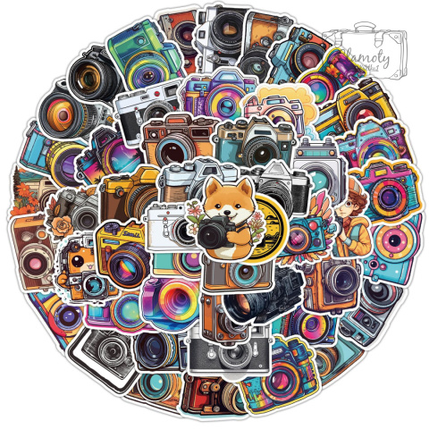Zestaw Naklejek Wlepki StickerBomb Aparat Fotograficzny Aparaty Camera N445