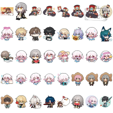 Zestaw Naklejek Wlepki StickerBomb Mini Postacie Anime Manga N436