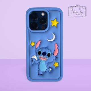 Etui Case Obudowa Iphone 11 Niebieski Gumowy Stitch Gwiazdy