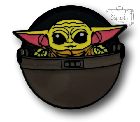 PRZYPINKA BABY YODA ZIELONY METAL PIN 1