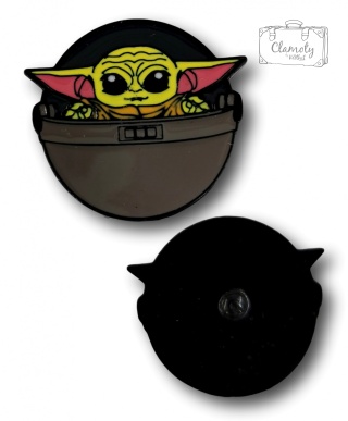 Przypinka Baby Yoda Zielony Metal Pin Button