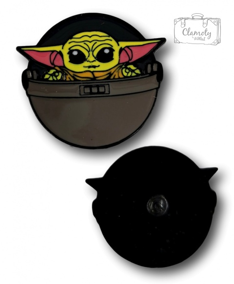 PRZYPINKA BABY YODA ZIELONY METAL PIN 2