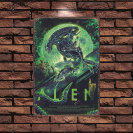 Tablica Ozdobna Blacha 20x30 cm Alien Obcy Film Movie Retro Vintage