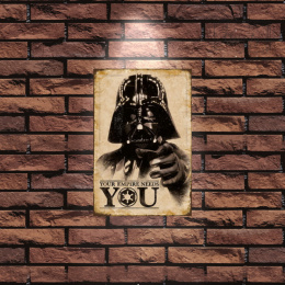 Tablica Ozdobna Blacha 20x30 cm Darth Vader Star Wars Retro Vintage