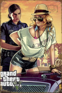 Tablica Ozdobna Blacha 20x30 cm GTA V Police Retro Vintage