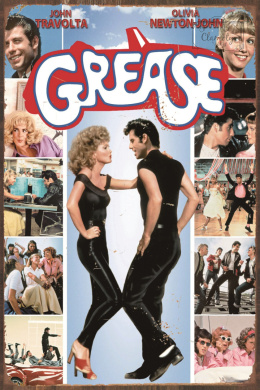 Tablica Ozdobna Blacha 20x30 cm Grease Film John Travolta Retro Vintage