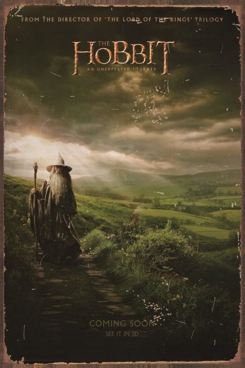 Tablica Ozdobna Blacha 20x30 cm Hobbit Movie Film Retro Vintage