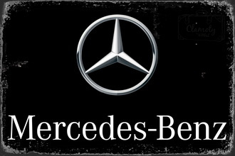 Tablica Ozdobna Blacha 20x30 cm Logo Mercedes Benz Car Retro Vintage