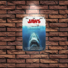 Tablica Ozdobna Blacha 20x30 cm Jaws Szczęki Film Retro Vintage