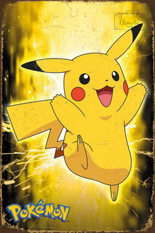 Tablica Ozdobna Blacha 20x30 cm Pokemon Film Movie Pikachu Retro Vintage