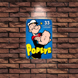 Tablica Ozdobna Blacha 20x30 cm Popeye Film Bajka Retro Vintage