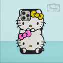 Etui Case Obudowa Do Iphone 12/12 Pro Czarny Gumowy Hello Kitty