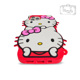 Etui Case Obudowa Do Iphone 13/14/15 Czerwona Gumowa Hello Kitty