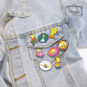 Metalowa Przypinka Gęś Kwiaty Silly Goose Society Pin