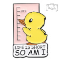 Metalowa Przypinka Kurczak Life Is Short So Am I Chicken Pin