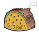 Metalowa Przypinka Kapibara Taco Bara Pin