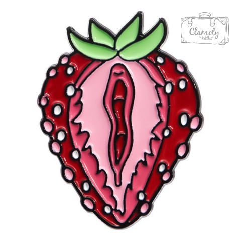 Metalowa Przypinka Strawberry Truskawka Pin