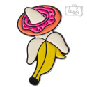 Metalowa Przypinka Donut Banan Pin