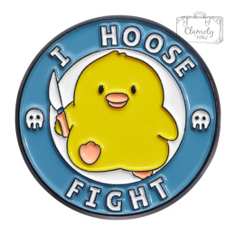 Metalowa Przypinka Kurczak I Choose Fight Pin