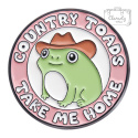 Metalowa Przypinka Żaba Country Roads Take Me Home Pin