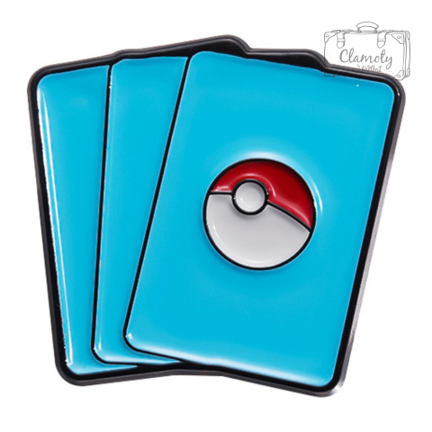 Metalowa Przypinka Karty Pokemon Pokeball Cards Pin