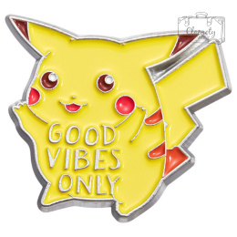 Metalowa Przypinka Pikachu Good Vibes Only Pokemon Pin