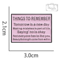 Metalowa Przypinka Napis Things To Remember Saying No Is Okay Pin