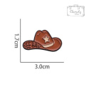 Metalowa Przypinka Kapelusz Kowbojski Yee Haw Dziki Zachód Western Pin