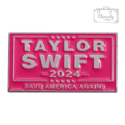 Metalowa Przypinka Gwiazda Muzyczna Taylor Swift Save America Pin