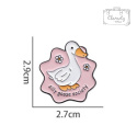 Metalowa Przypinka Gęś Kwiaty Silly Goose Society Pin