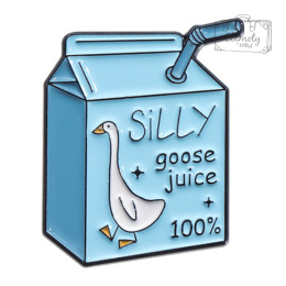 Metalowa Przypinka Gęś Napój Silly Goose Juice Pin