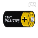 Metalowa Przypinka Bateria Stay Positive Bądź Pozytywny Pin