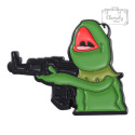 Metalowa Przypinka Żaba Kermit z Karabinem Pin