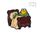 Metalowa Przypinka Żaba W Łóżku Troslikwa Żaba Frog And Toad Pin