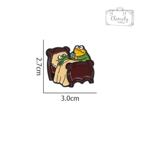 Metalowa Przypinka Żaba W Łóżku Troslikwa Żaba Frog And Toad Pin