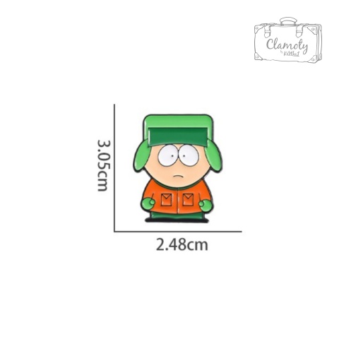 Metalowa Przypinka Kyle Broflovski Miasteczko South Park Kreskówka Pin