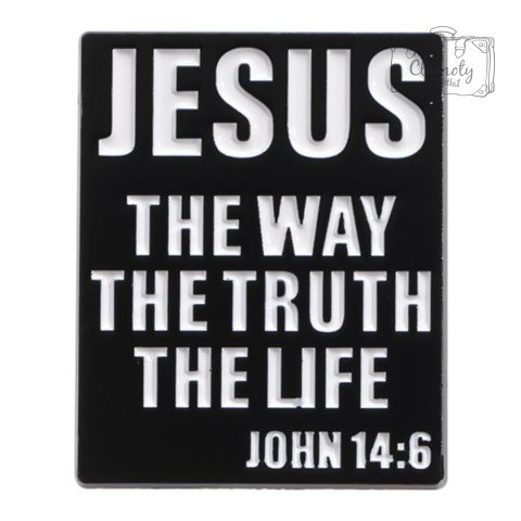 Metalowa Przypinka Jesus The Way The Truth  The Life Pin