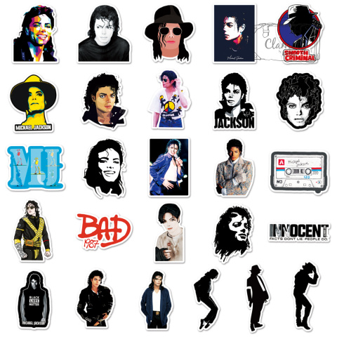 Zestaw Naklejek Wlepki StickerBomb Piosenkarz Michael Jackson N583 Zestaw Naklejek Wlepki StickerBomb Piosenkarz Michael Jackson N583
