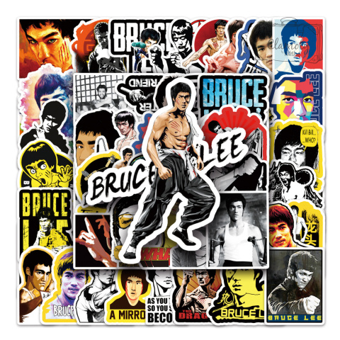 Zestaw Naklejek Wlepki StickerBomb Aktor Bruce Lee Fighter N584