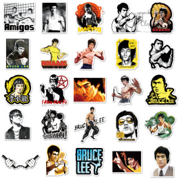 Zestaw Naklejek Wlepki StickerBomb Aktor Bruce Lee Fighter N584