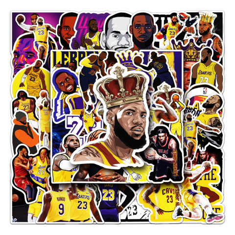 Zestaw Naklejek Wlepki StickerBomb Koszykarz James Lebron Lakers N586