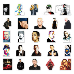 Zestaw Naklejek Wlepki StickerBomb Piosenkarz Aktor Eminem Raper N585