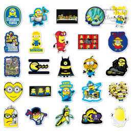 Zestaw Naklejek Wlepki StickerBomb Minions Bajka Minionki N533