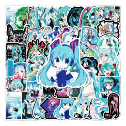 Zestaw Naklejek Wlepki StickerBomb Piosenkarka Hatsune Miku N530