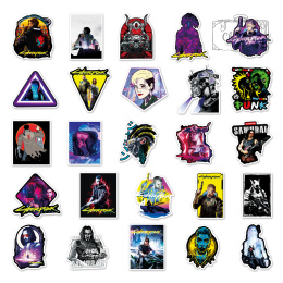 Zestaw Naklejek Wlepki StickerBomb Gra Game Cyberpunk 2077 N569