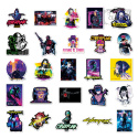 Zestaw Naklejek Wlepki StickerBomb Gra Game Cyberpunk 2077 N569