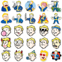 Zestaw Naklejek Wlepki StickerBomb Gamer Fallout Gra Game Film N537