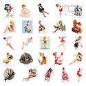 Zestaw Naklejek Wlepki StickerBomb Oldschool American Girls N576