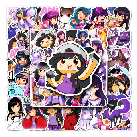 Zestaw Naklejek Wlepki StickerBomb Girl Kawaia Aphmau N540